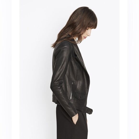 Vince | Textured Moto Leather Jacket - Picture 2 of 16